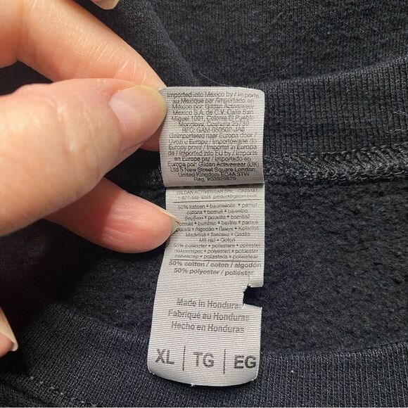 Golden Heavy Blend Nirvana Smiley Face Sweatshirt Black Sz XL - Picture 9 of 11